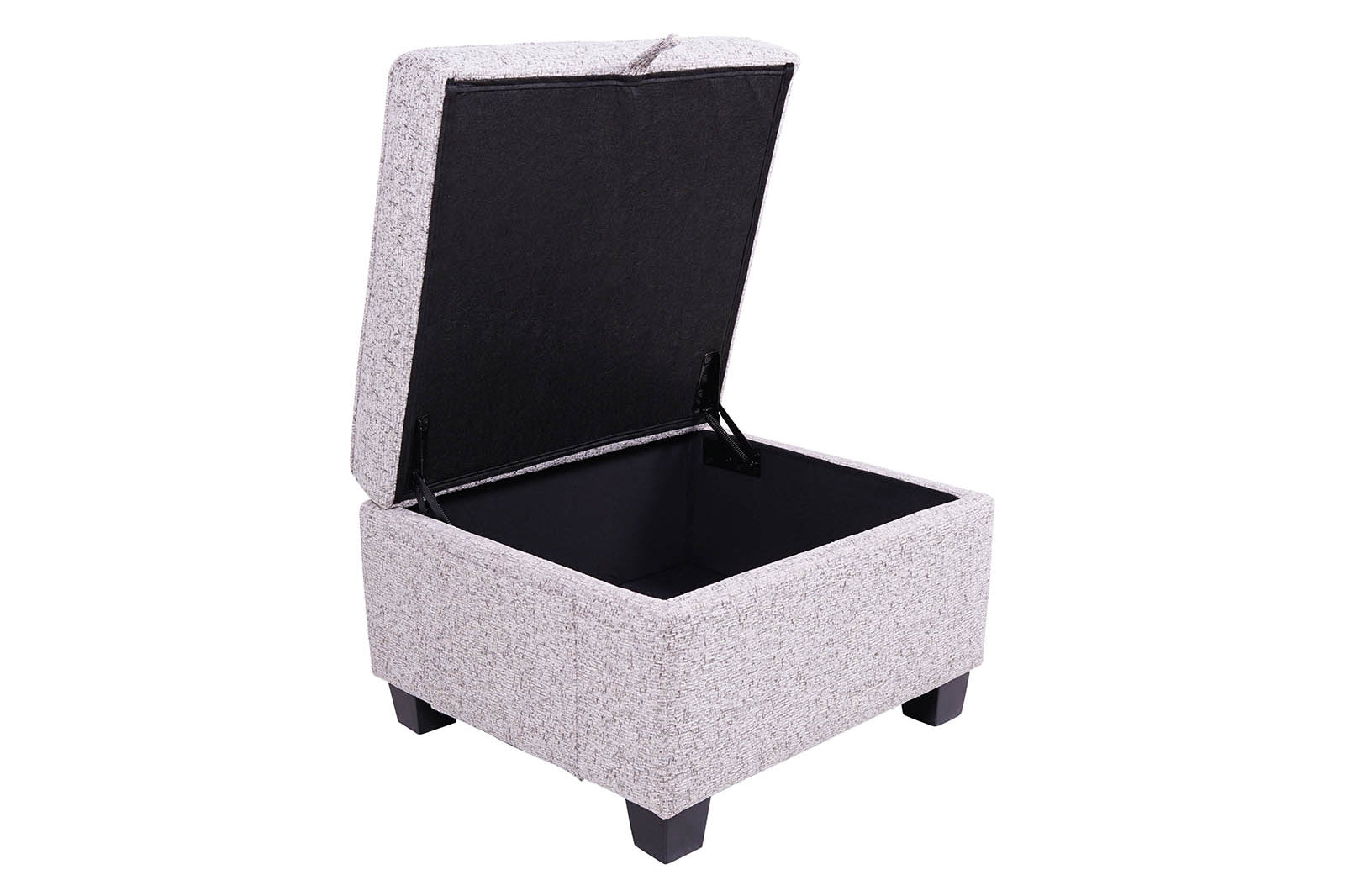 beige storage footstool