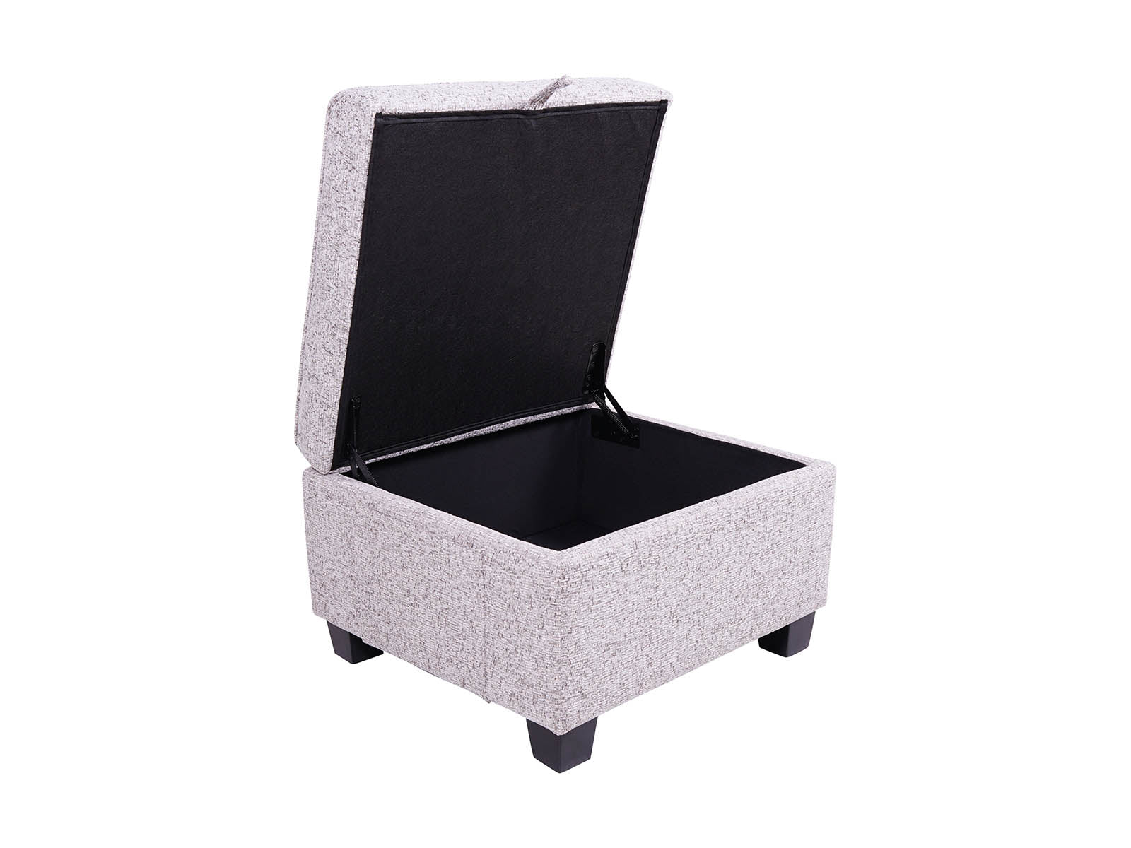 beige storage footstool