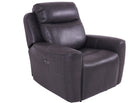 Eiger Grey Leather Recliner