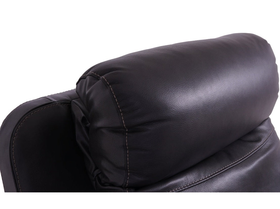 Eiger Grey Leather Recliner