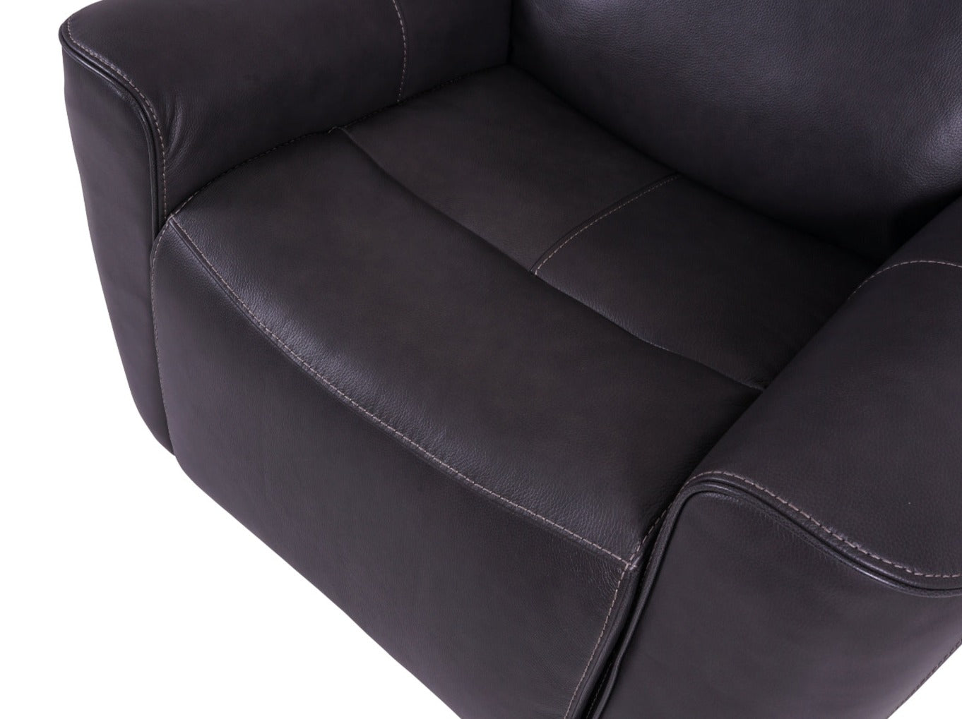 Eiger Grey Leather Recliner