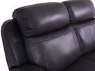 Grey Leather 2-Seater Power Recliner Sofa