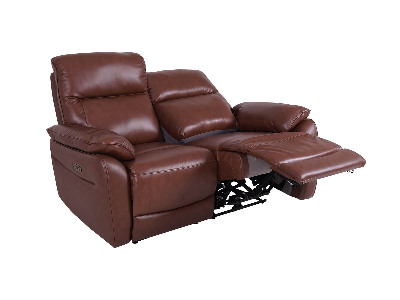 5 Seater Power Recliner Sofa Brown