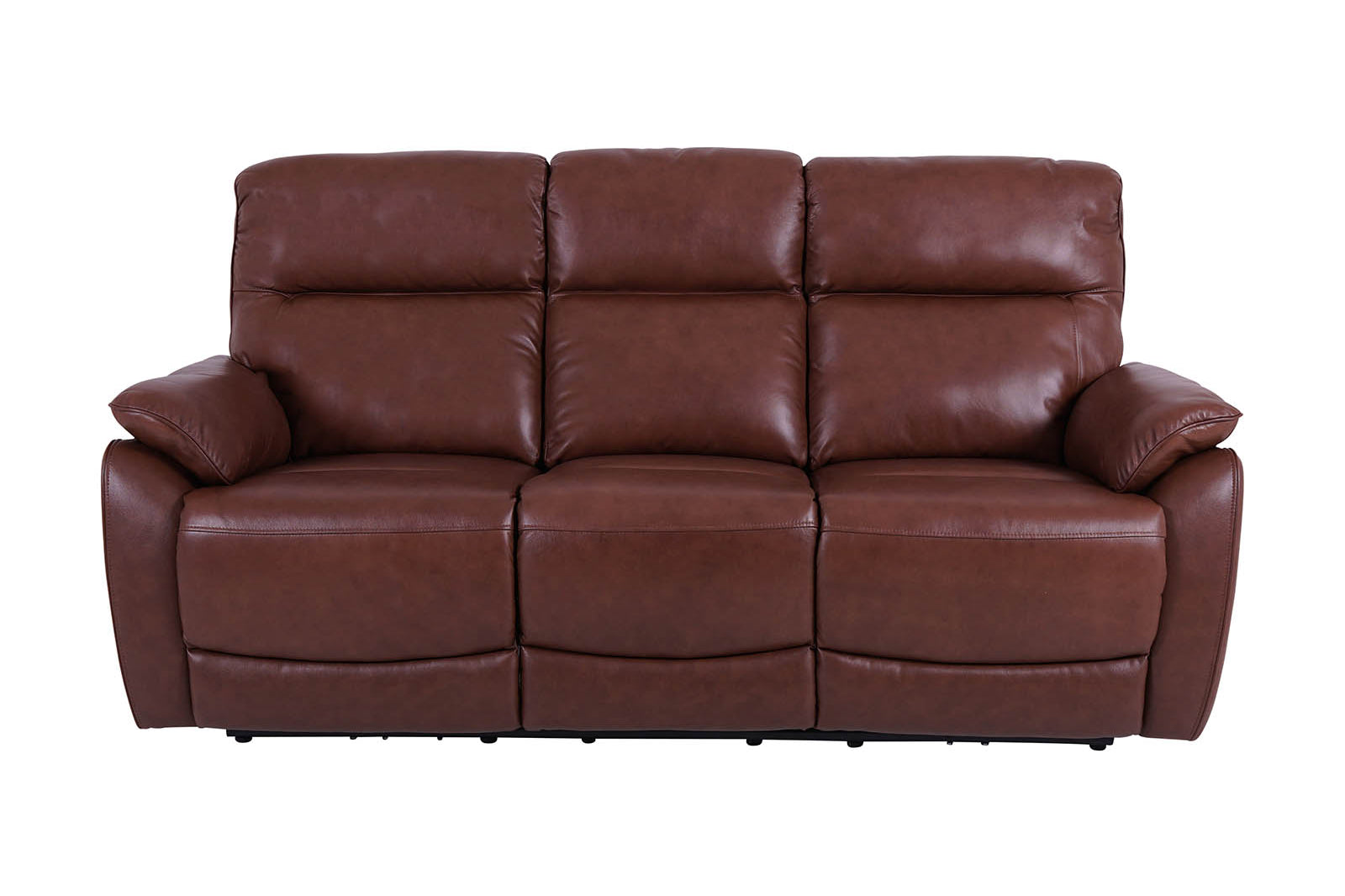 3-Seater Power Recliner Sofa Brown