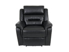 black leather recliner armchair
