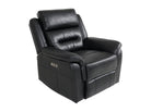 black leather recliner armchair