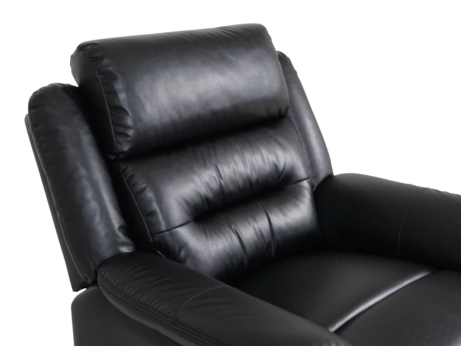 black leather recliner armchair