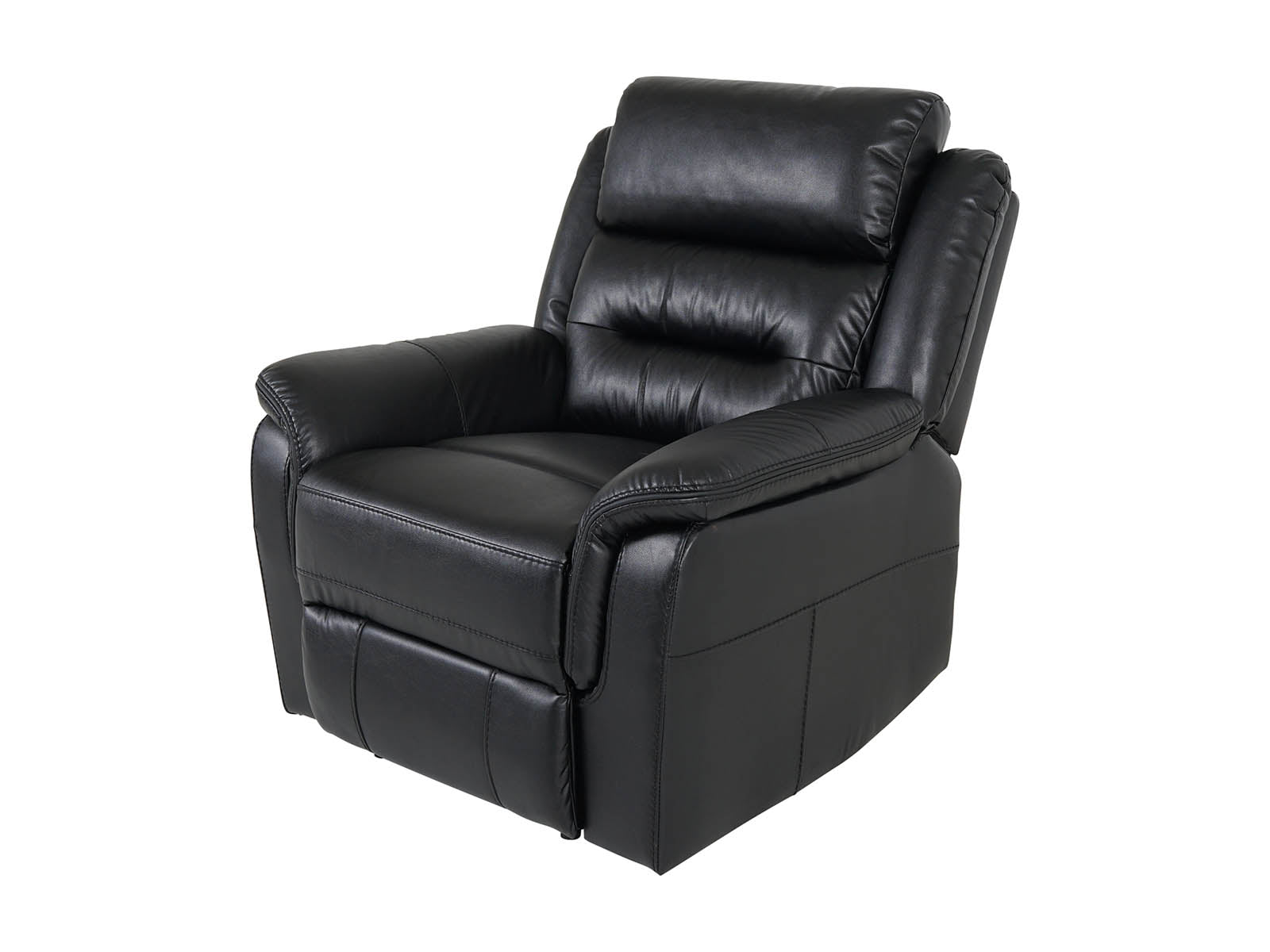 black leather recliner armchair