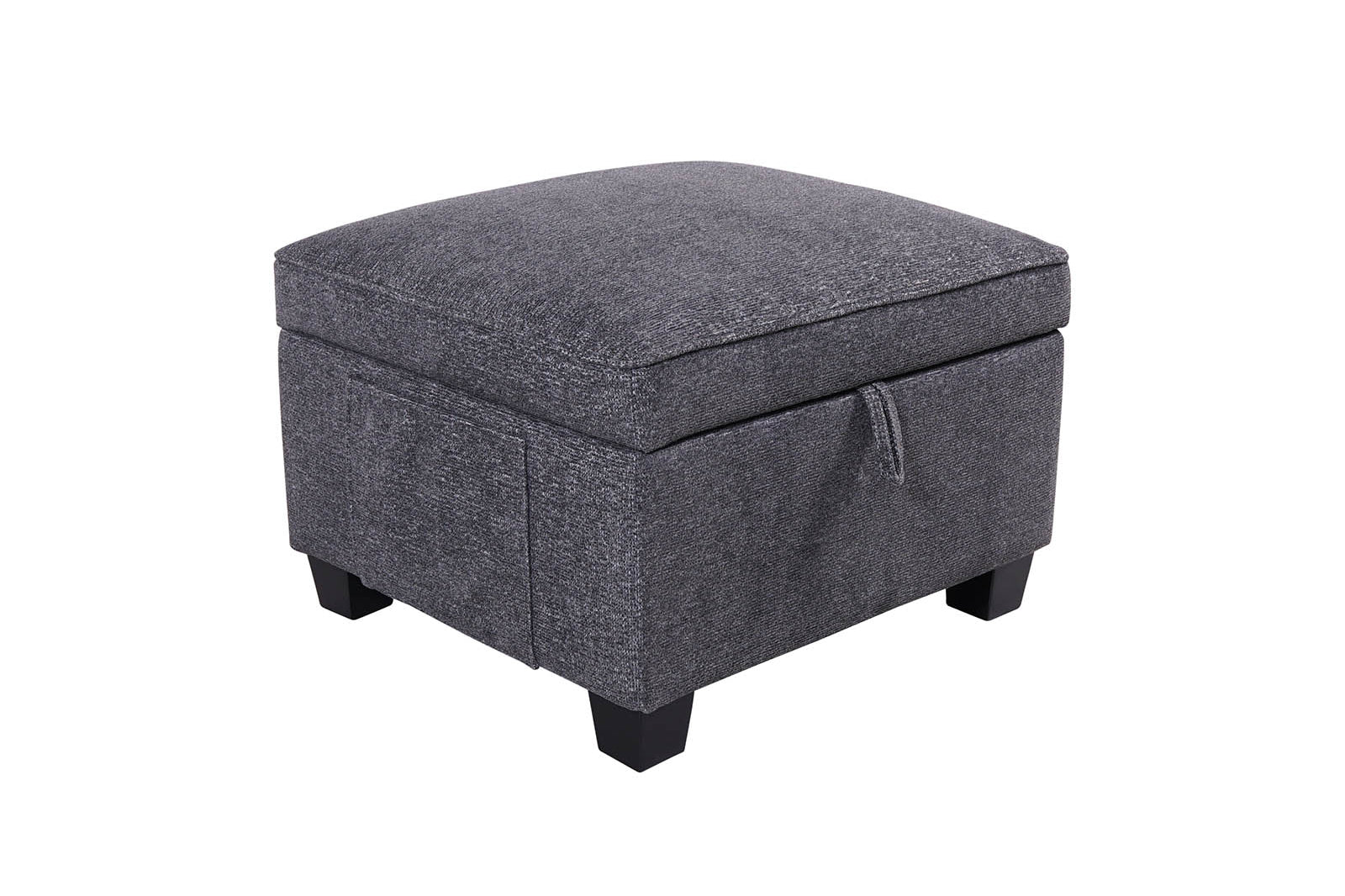 versatile storage footstool in grey