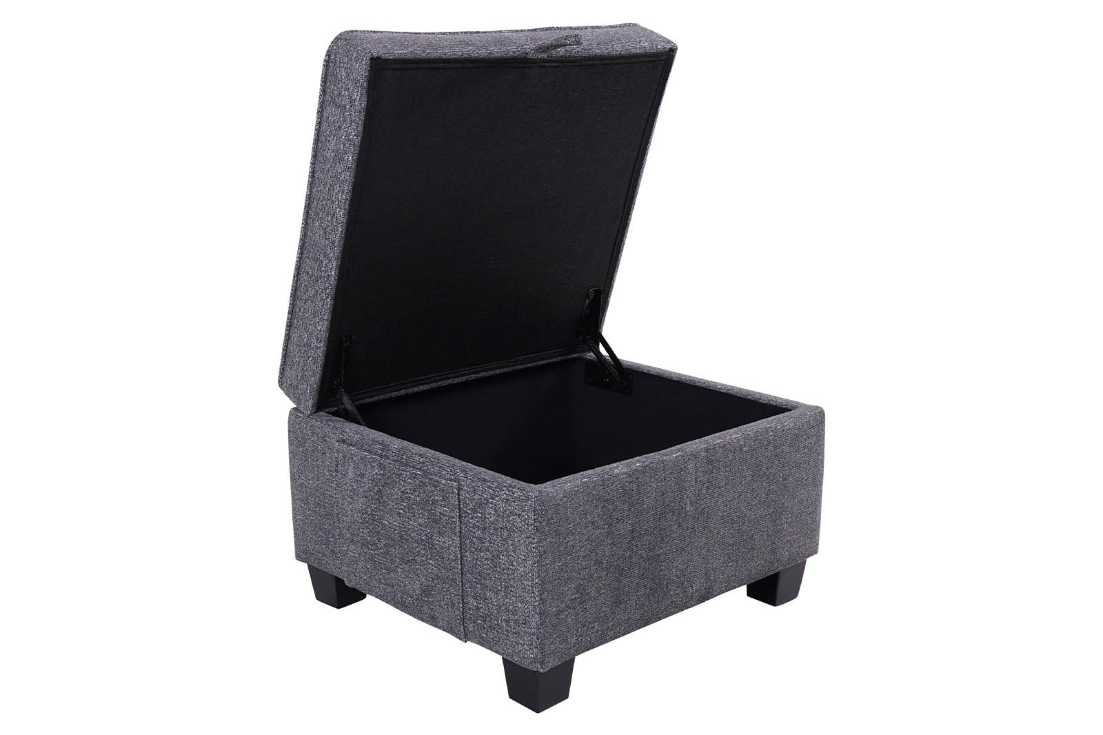 versatile storage footstool in grey