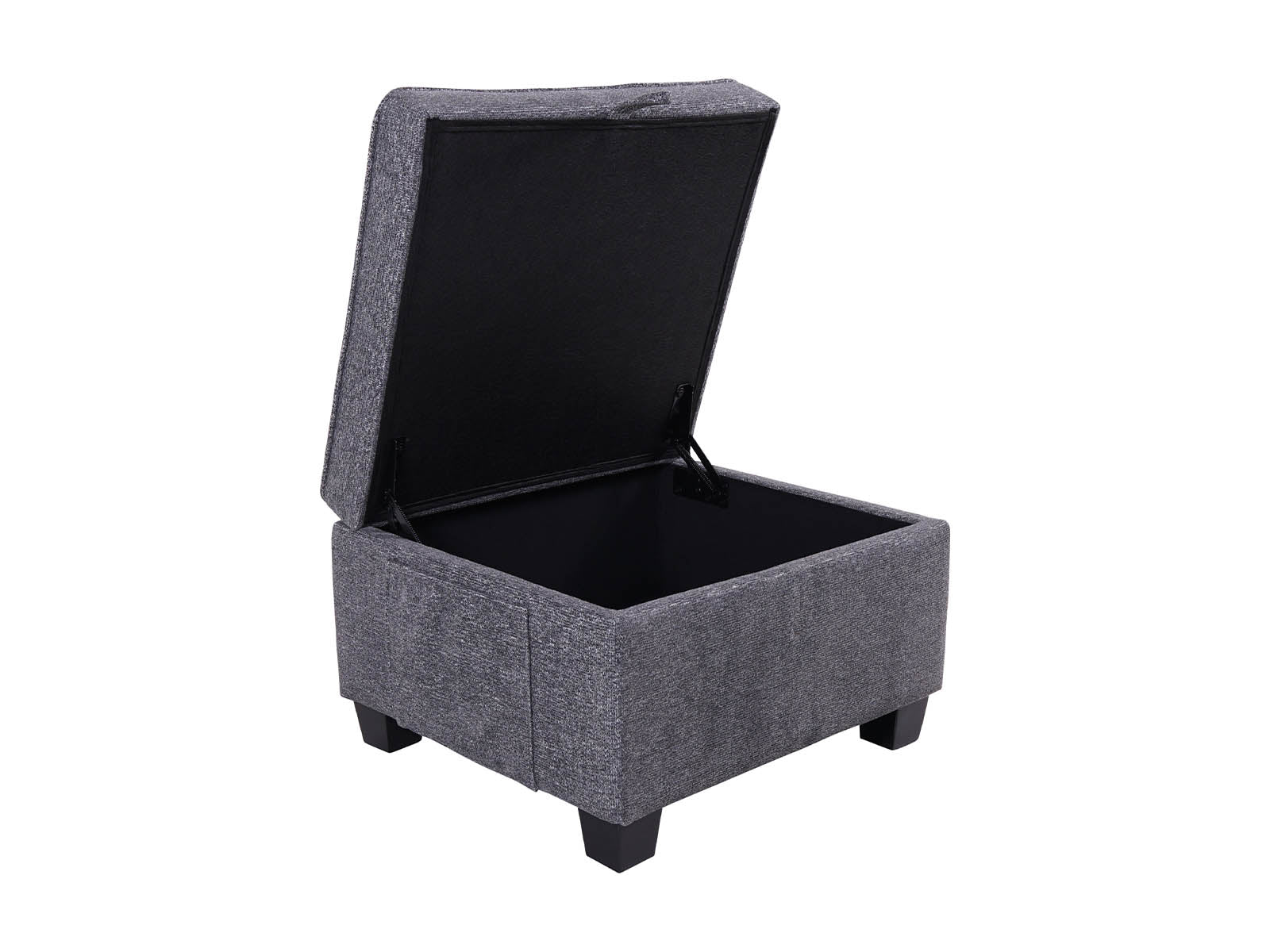 versatile storage footstool in grey