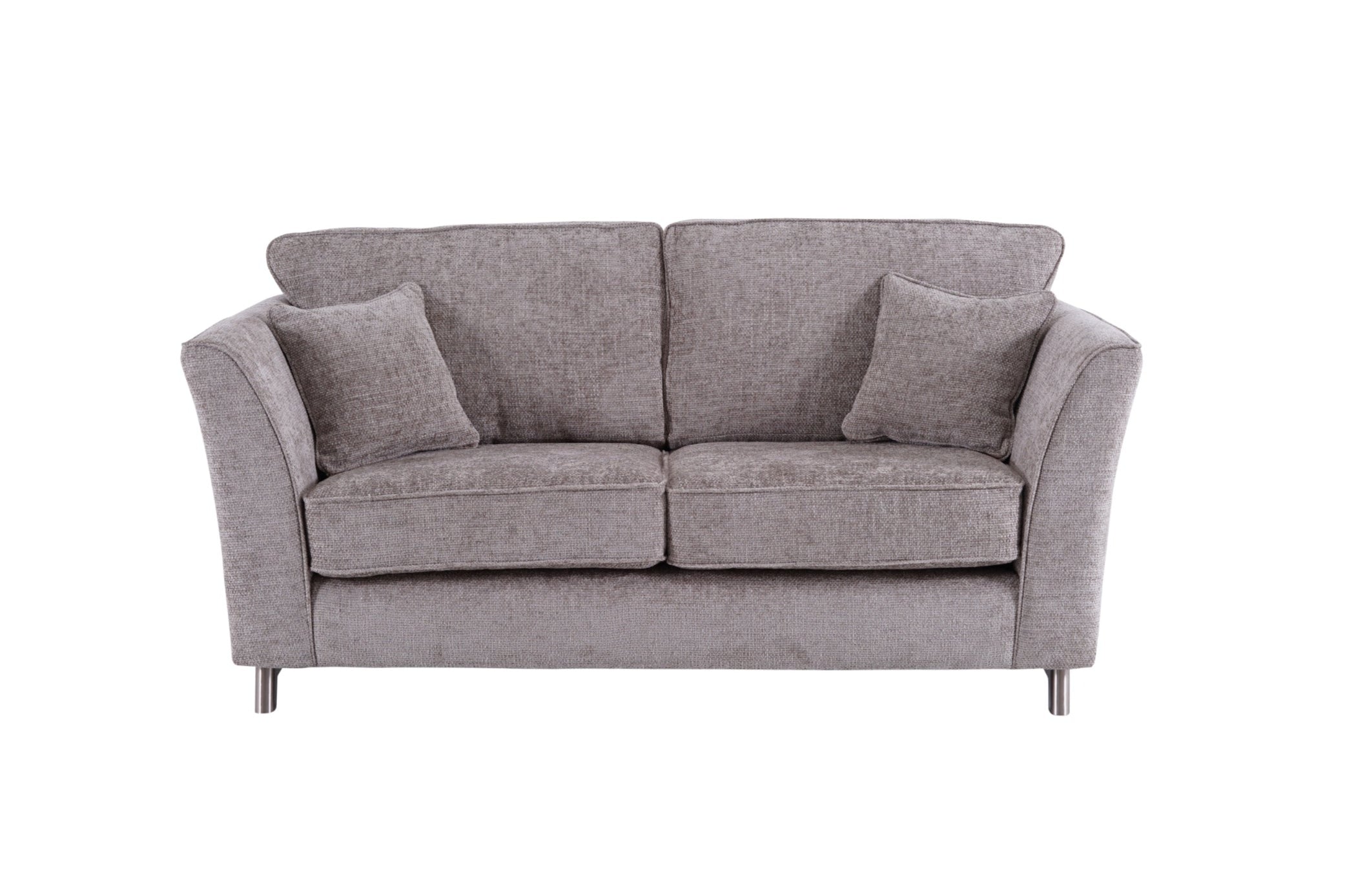 cozy 2 seater sofa in soft beige fabric