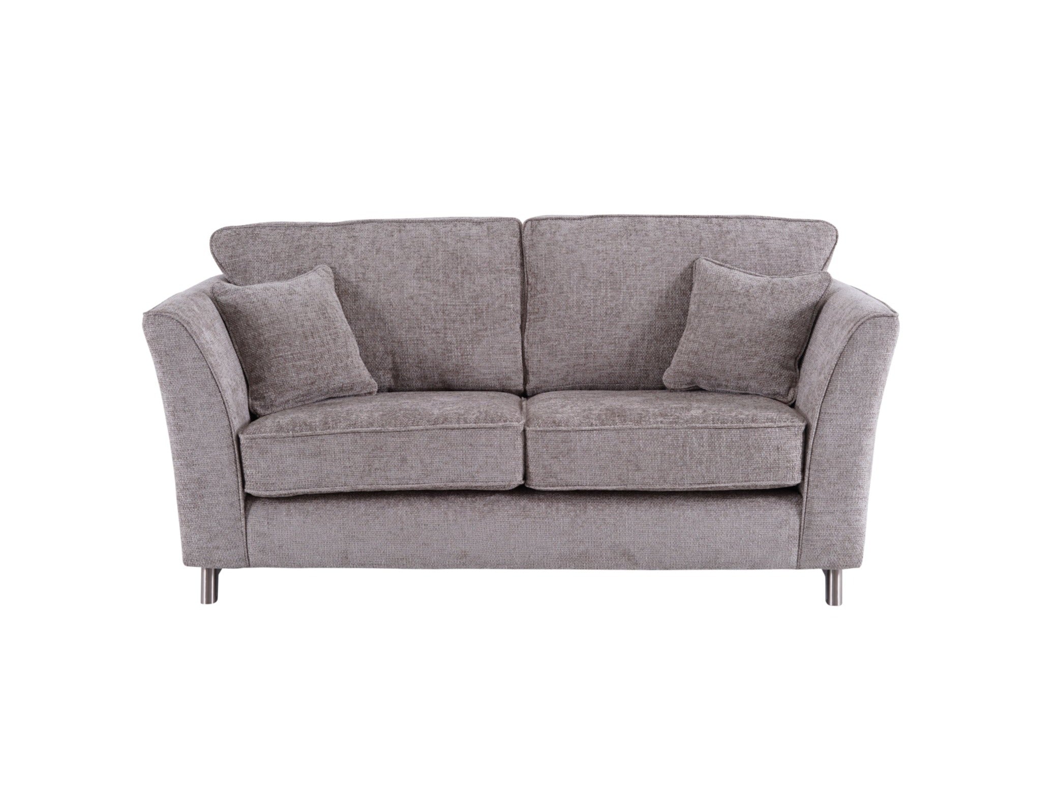 cozy 2 seater sofa in soft beige fabric