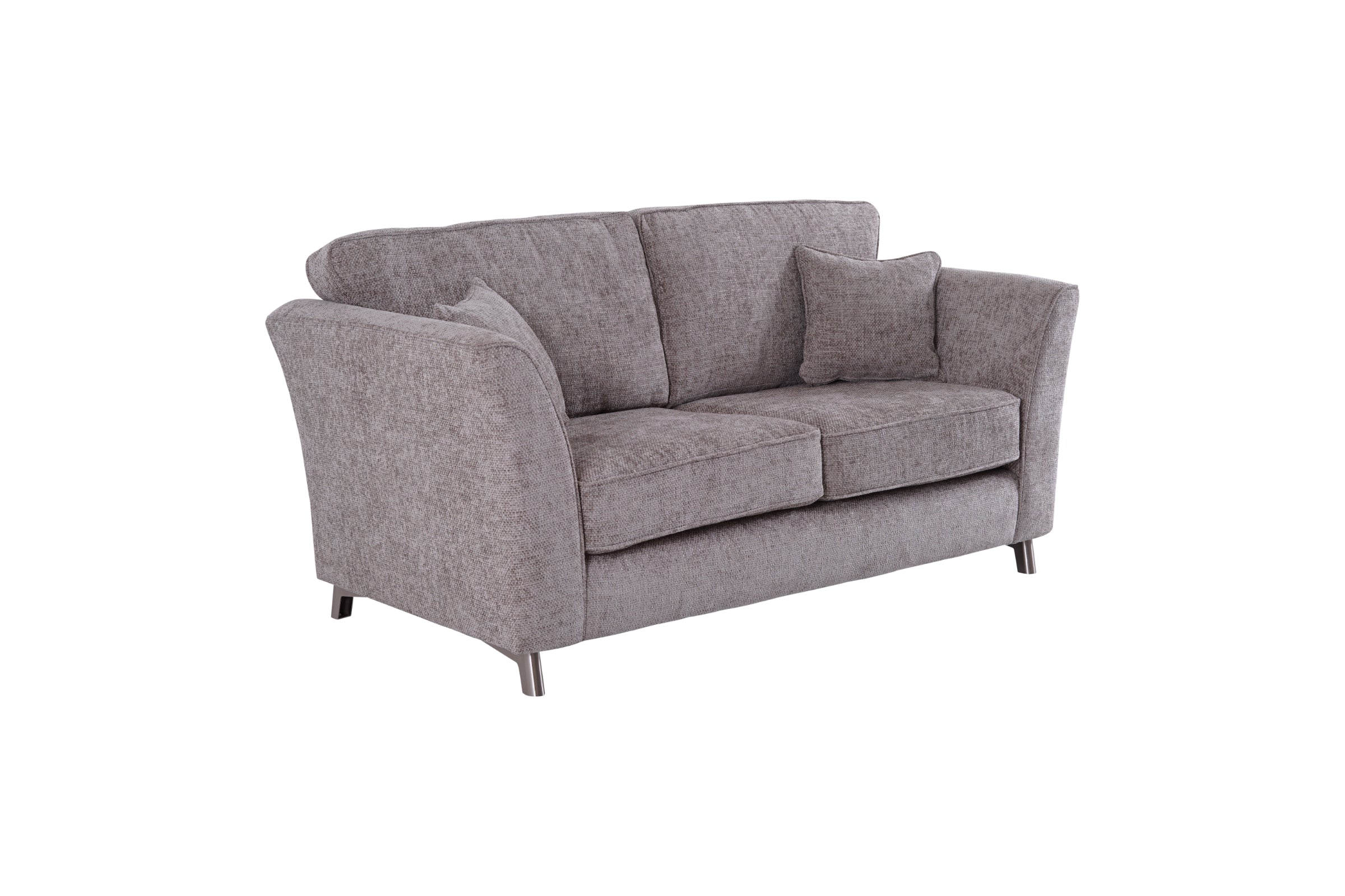 cozy 2 seater sofa in soft beige fabric