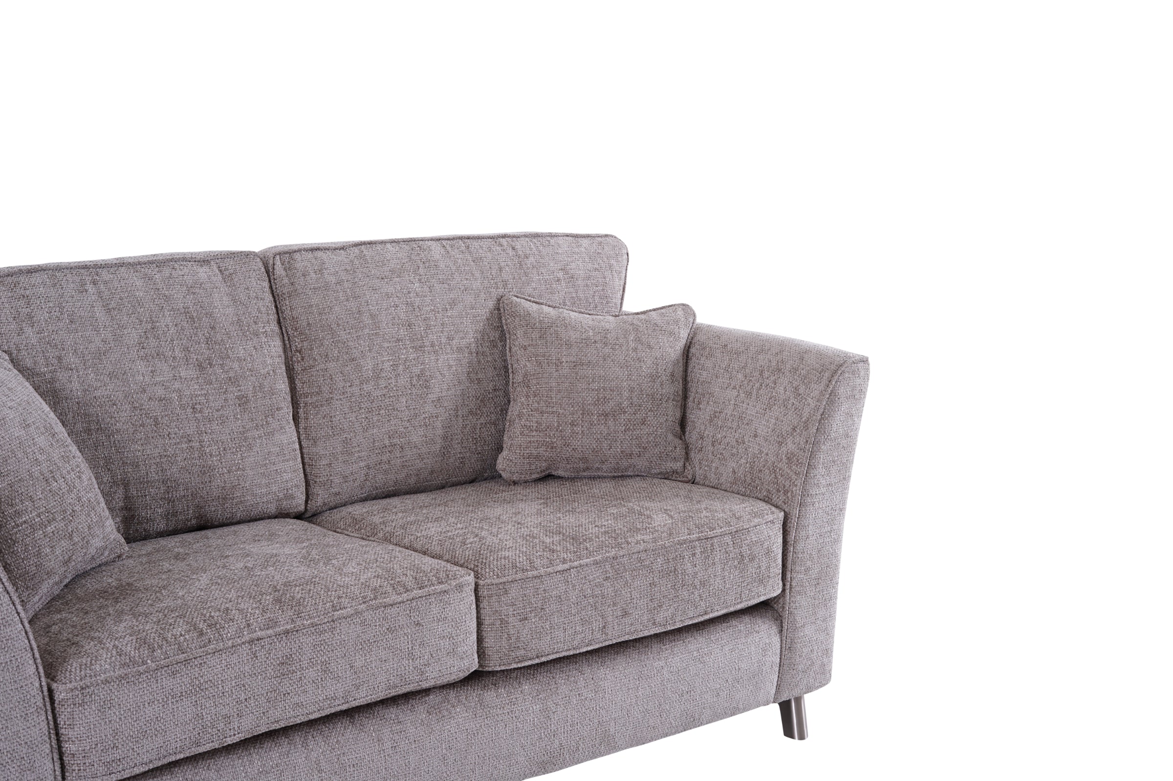 cozy 2 seater sofa in soft beige fabric