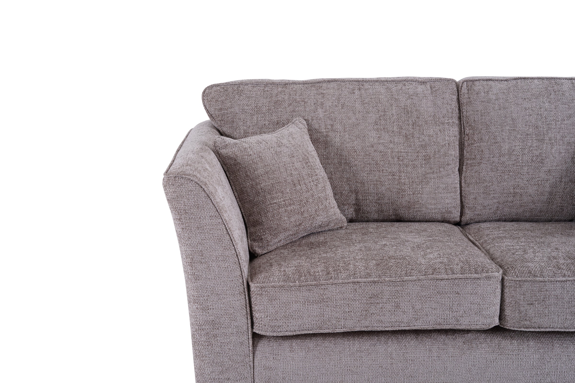 cozy 2 seater sofa in soft beige fabric