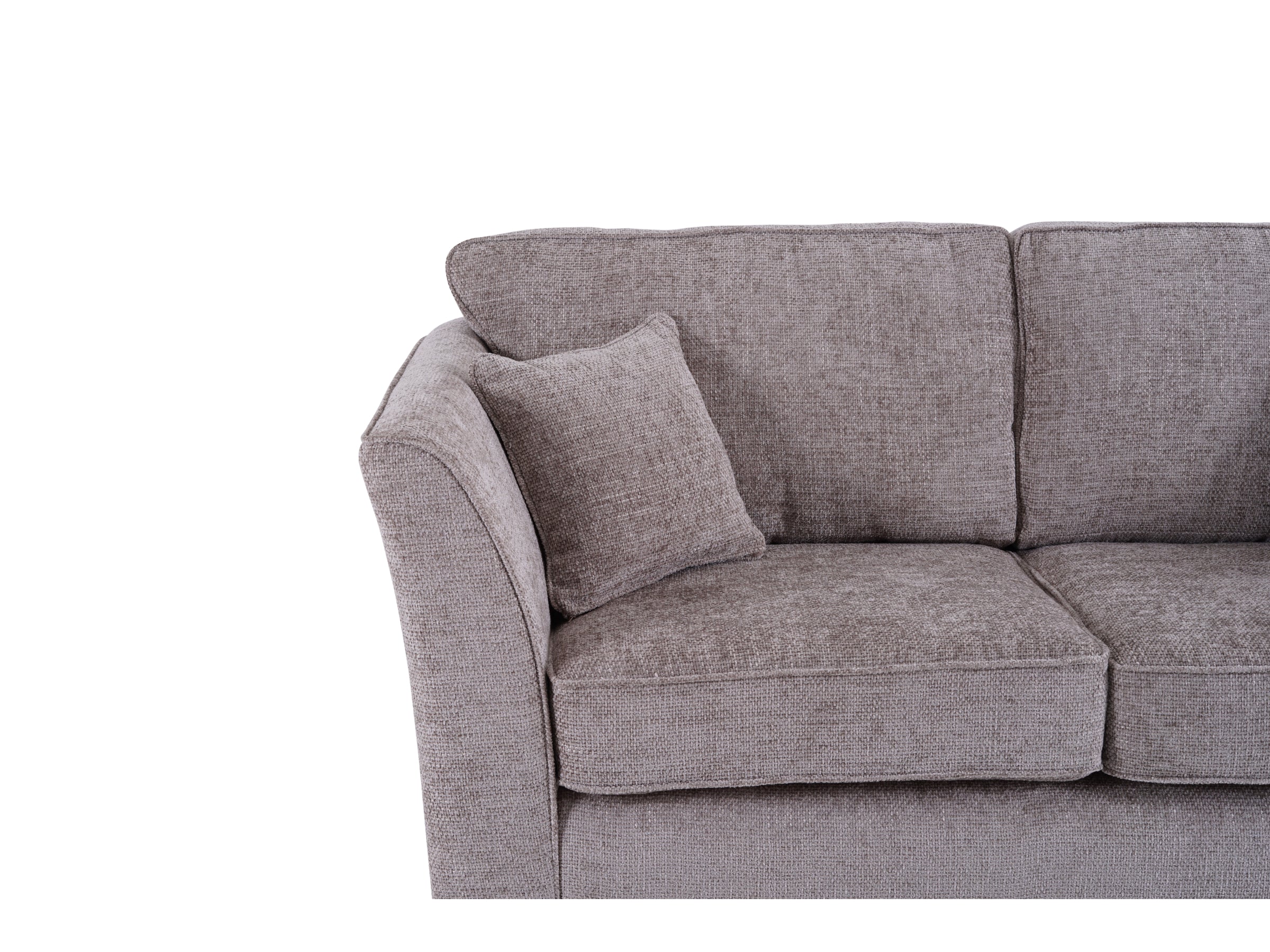cozy 2 seater sofa in soft beige fabric