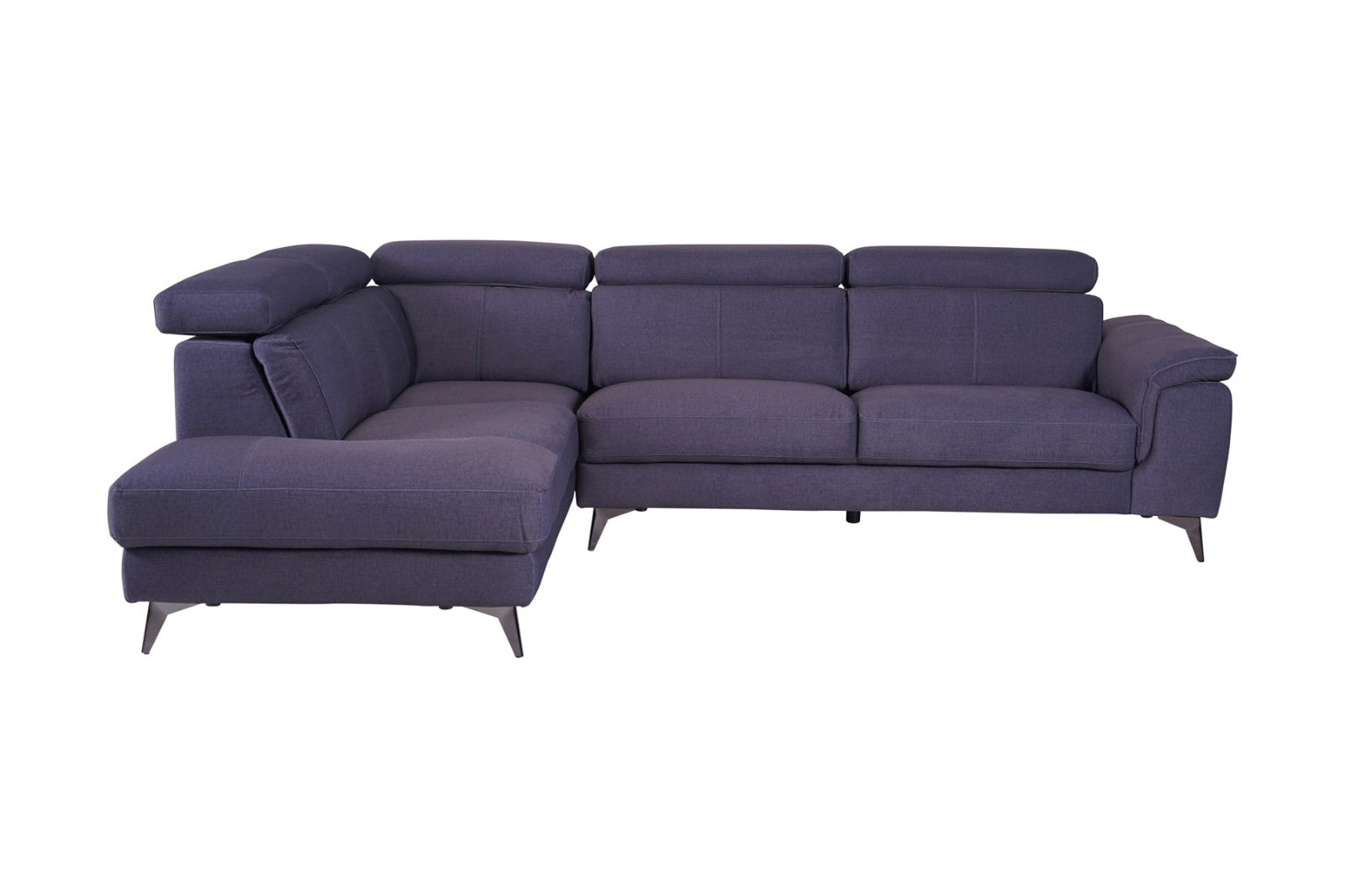 Matera Left Hand Facing Arm Open End Corner Sofa - Charcoal Grey Fabric - Dante Furniture