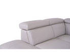 Matera Left Hand Facing Arm Open End Corner Sofa - Light Grey Leather - Dante Furniture