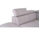 Matera Left Hand Facing Arm Open End Corner Sofa - Light Grey Leather - Dante Furniture