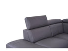 Matera Left Hand Facing Arm Open End Corner Sofa - Elephant Grey Leather - Dante Furniture