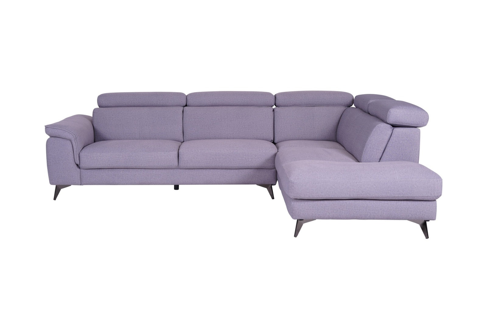 Matera Right Hand Facing Arm Open End Corner Sofa - Pearl Grey Fabric - Dante Furniture