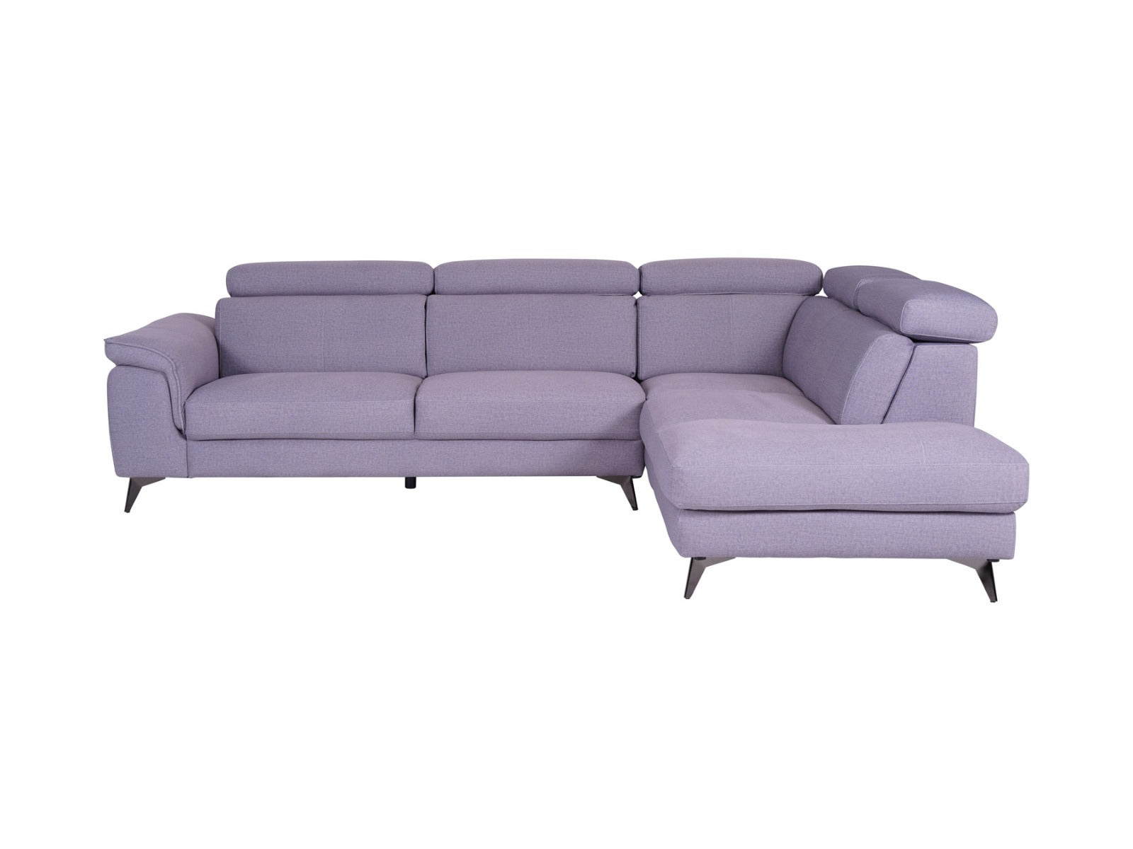 Matera Right Hand Facing Arm Open End Corner Sofa - Pearl Grey Fabric - Dante Furniture