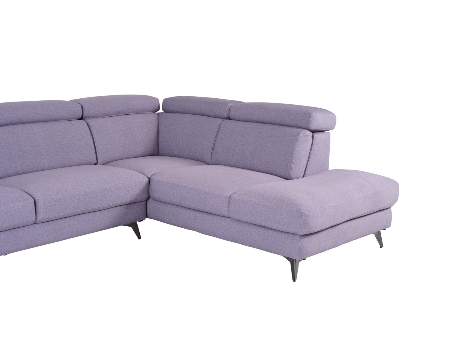 Matera Right Hand Facing Arm Open End Corner Sofa - Pearl Grey Fabric - Dante Furniture