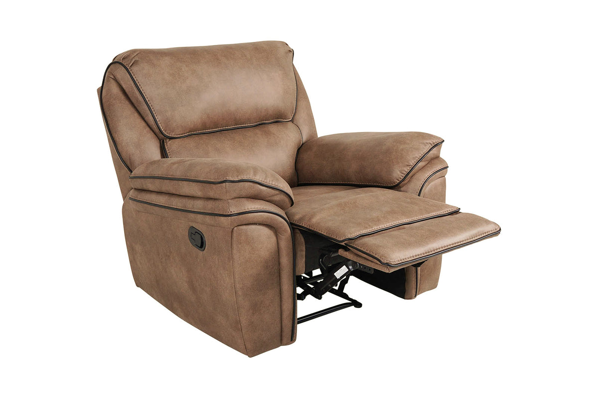 Monaco recliner armchair – reclined with footrest raised