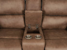 Monaco 2-Seater Console Recliner Sofa Brown