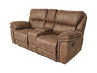 Monaco 2-Seater Console Recliner Sofa Brown