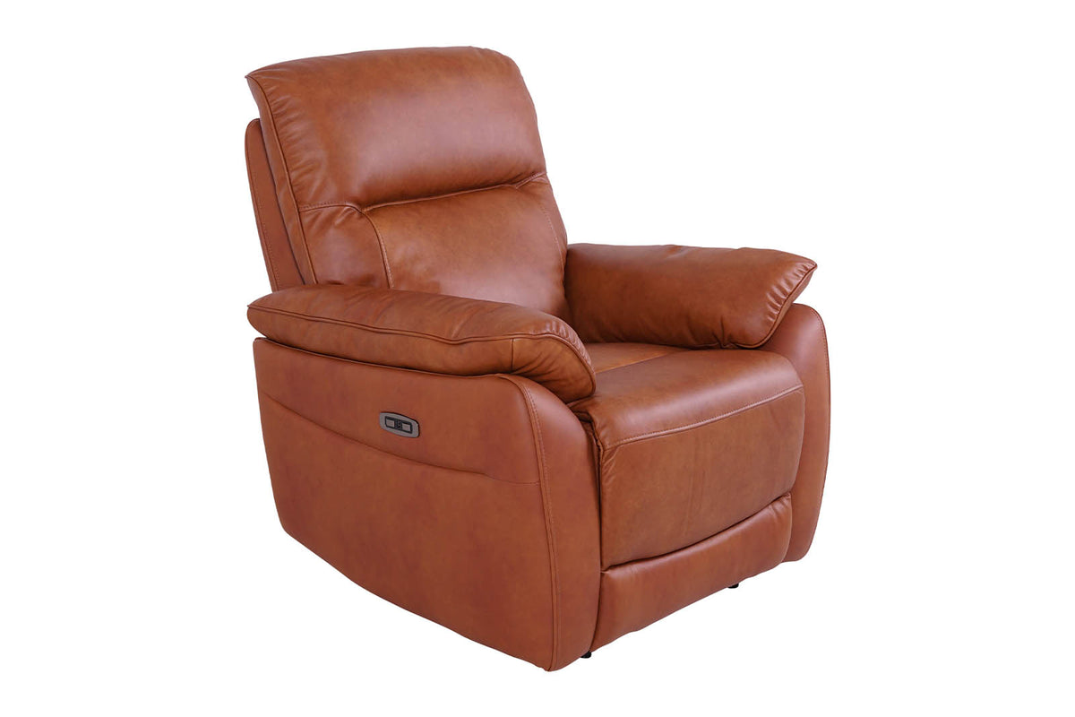 stylish tan recliner armchair