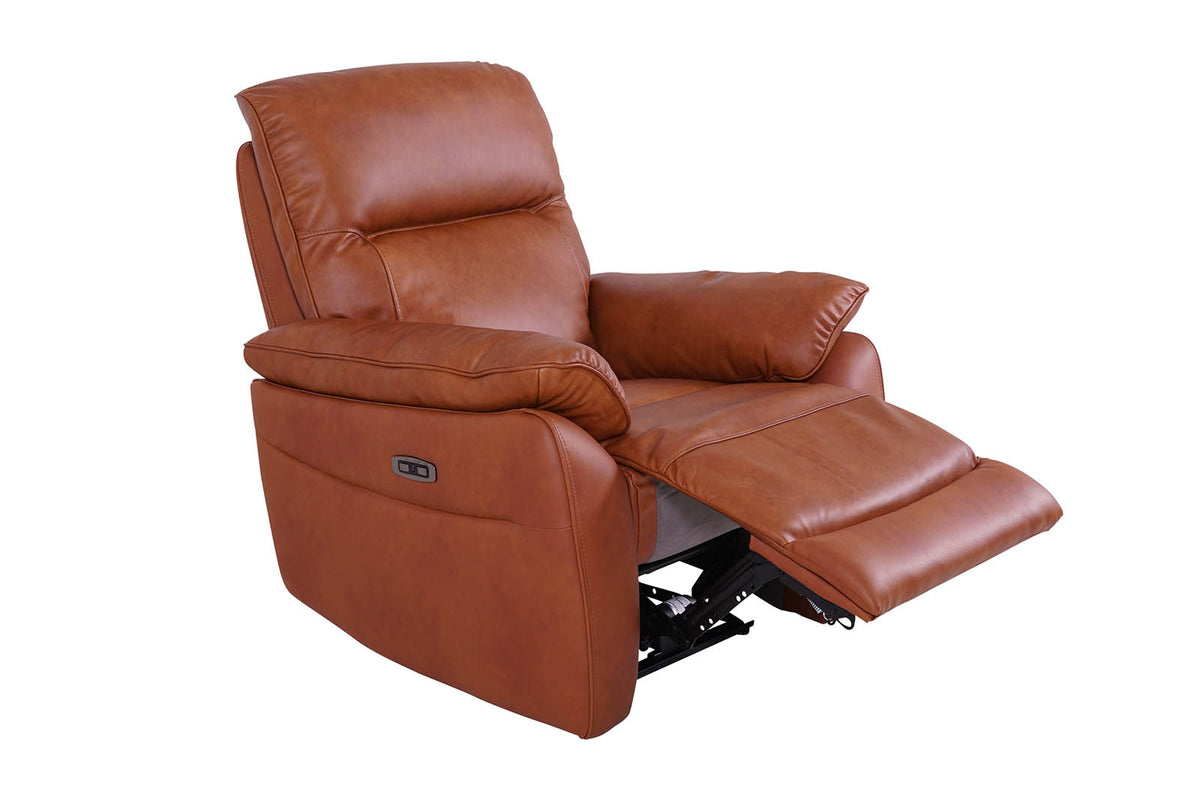 stylish tan recliner armchair