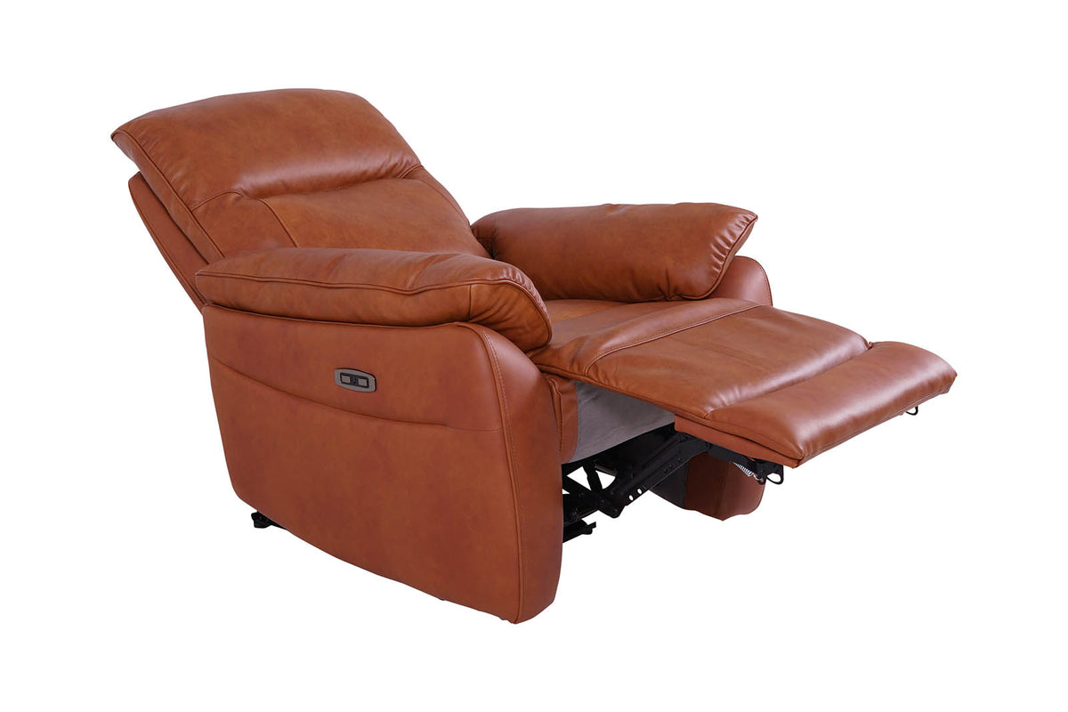 stylish tan recliner armchair