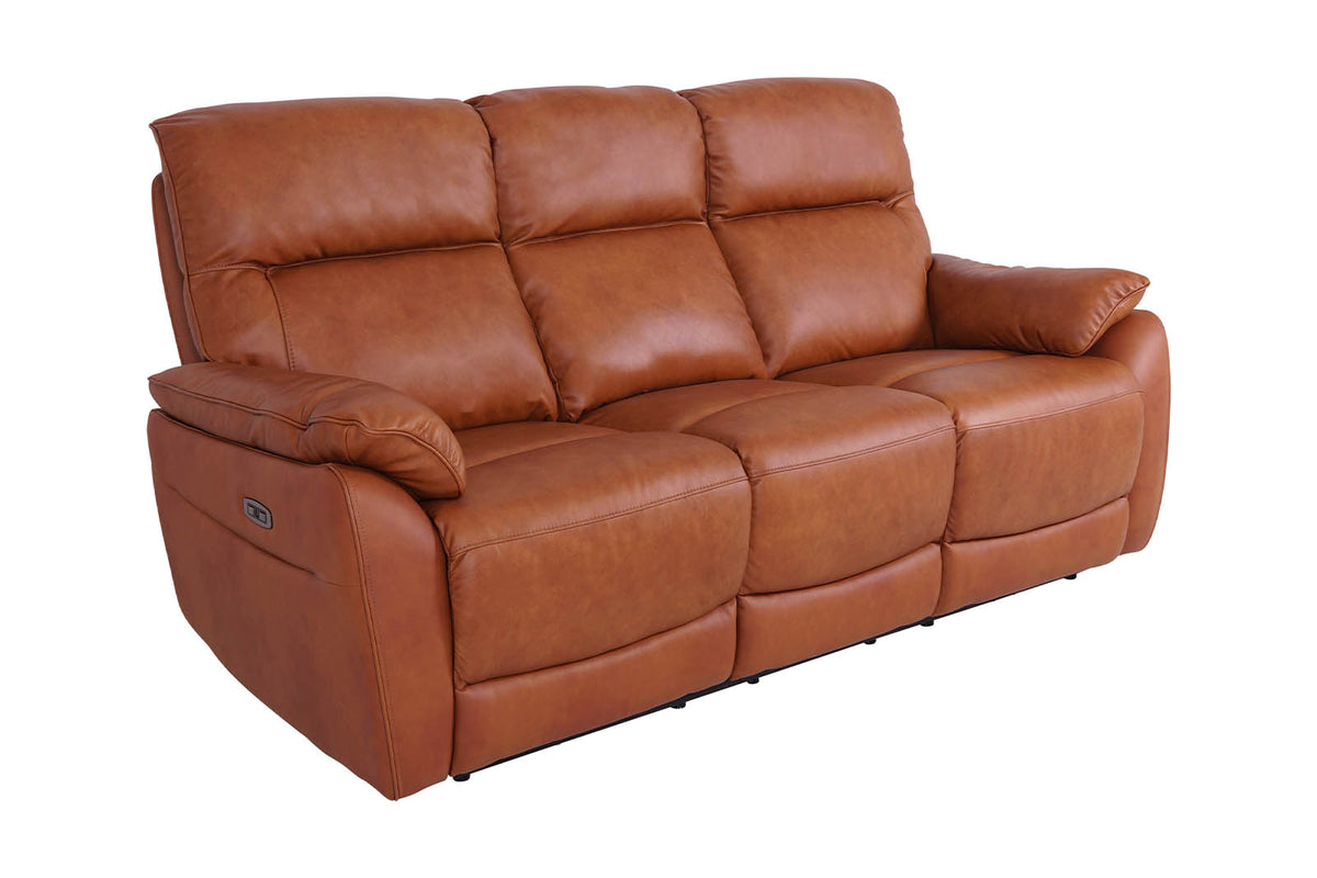 4 Seater Power Recliner Sofa Tan