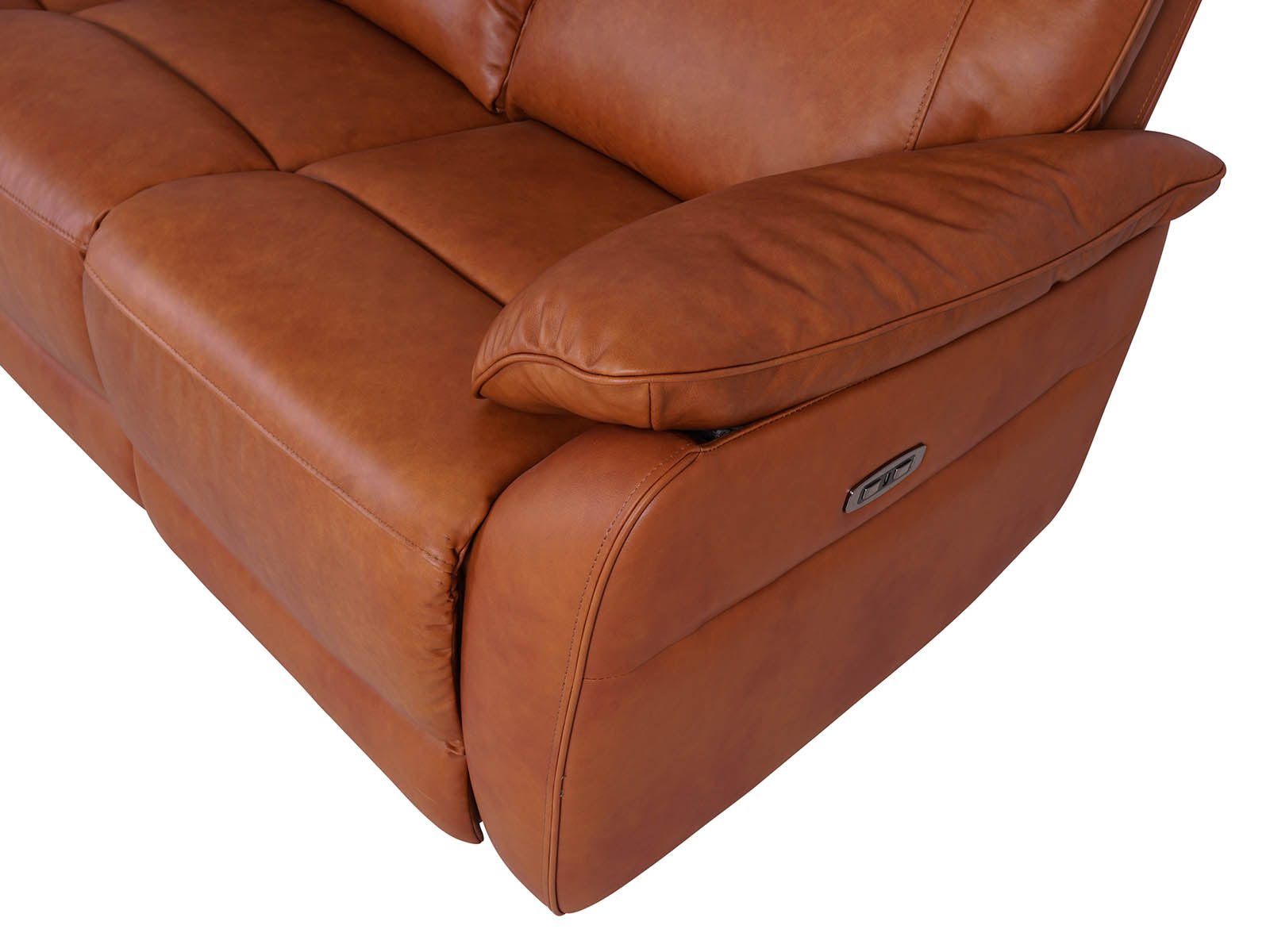 8 Seater Power Recliner Sofa Tan
