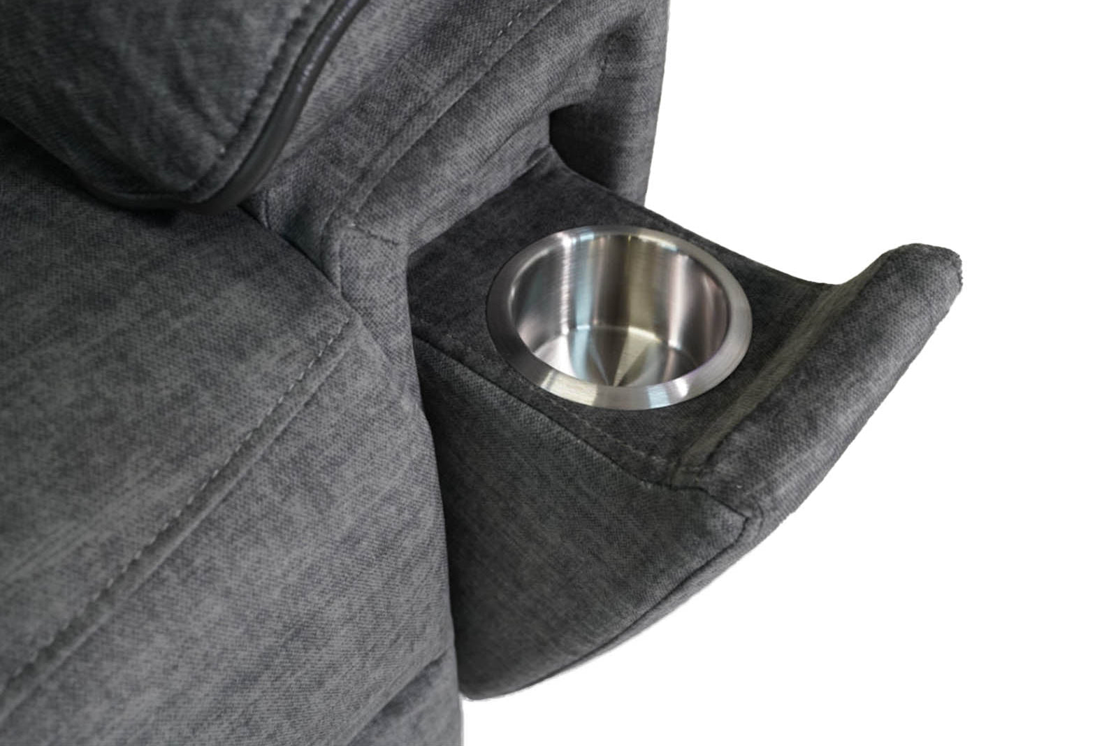 dante furniture lawson grey fabric hidden cup