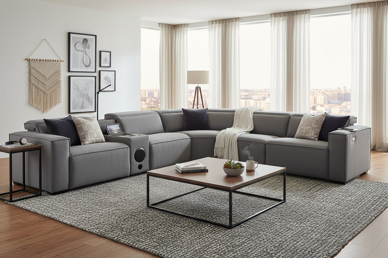 Venice Corner Sofa - Grey - Dante Furniture