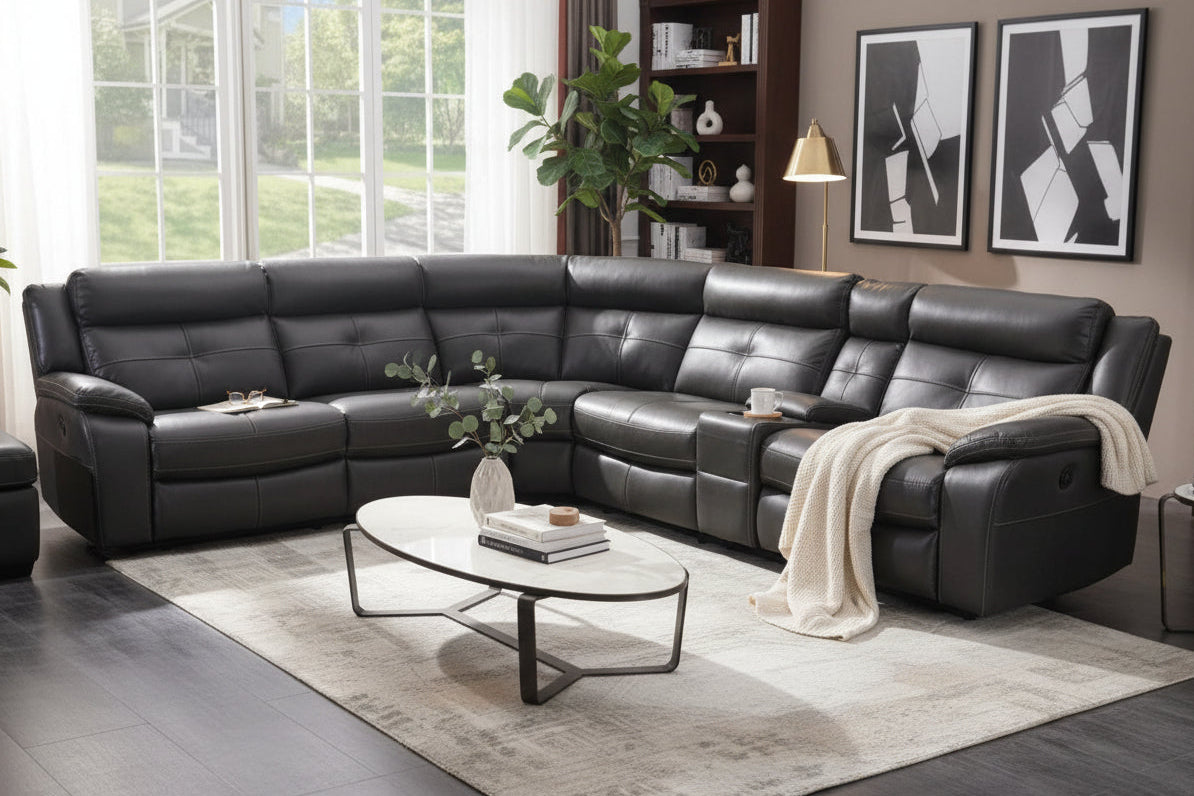 Langdale Grey Recliner 2C2 Corner Sofa - Dante Furniture