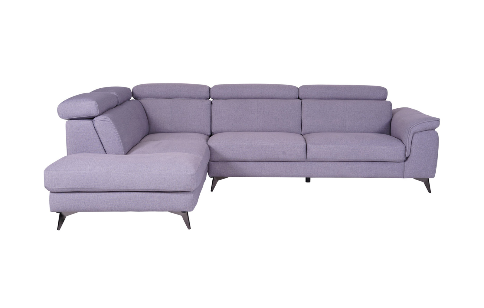 Matera Left Hand Facing Arm Open End Corner Sofa - Pearl Grey Fabric - Dante Furniture