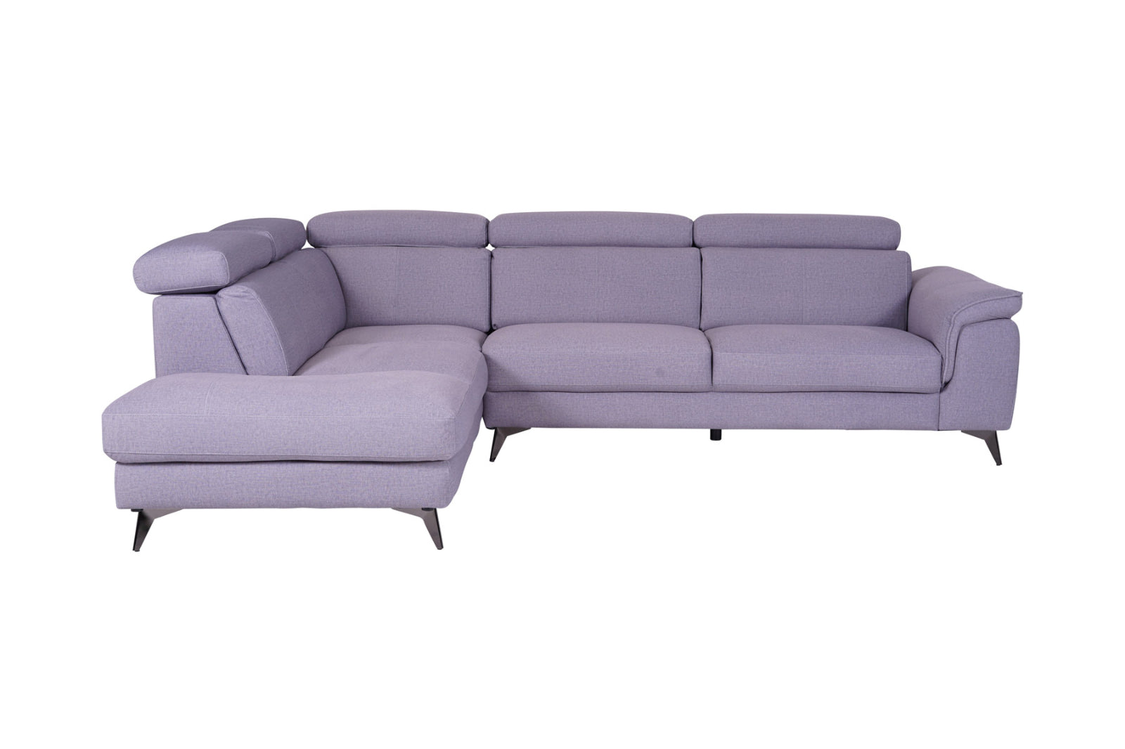 Matera Left Hand Facing Arm Open End Corner Sofa - Pearl Grey Fabric - Dante Furniture