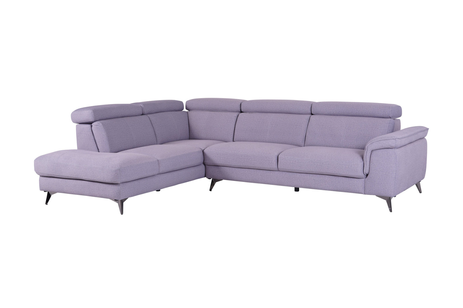 Matera Left Hand Facing Arm Open End Corner Sofa - Pearl Grey Fabric - Dante Furniture