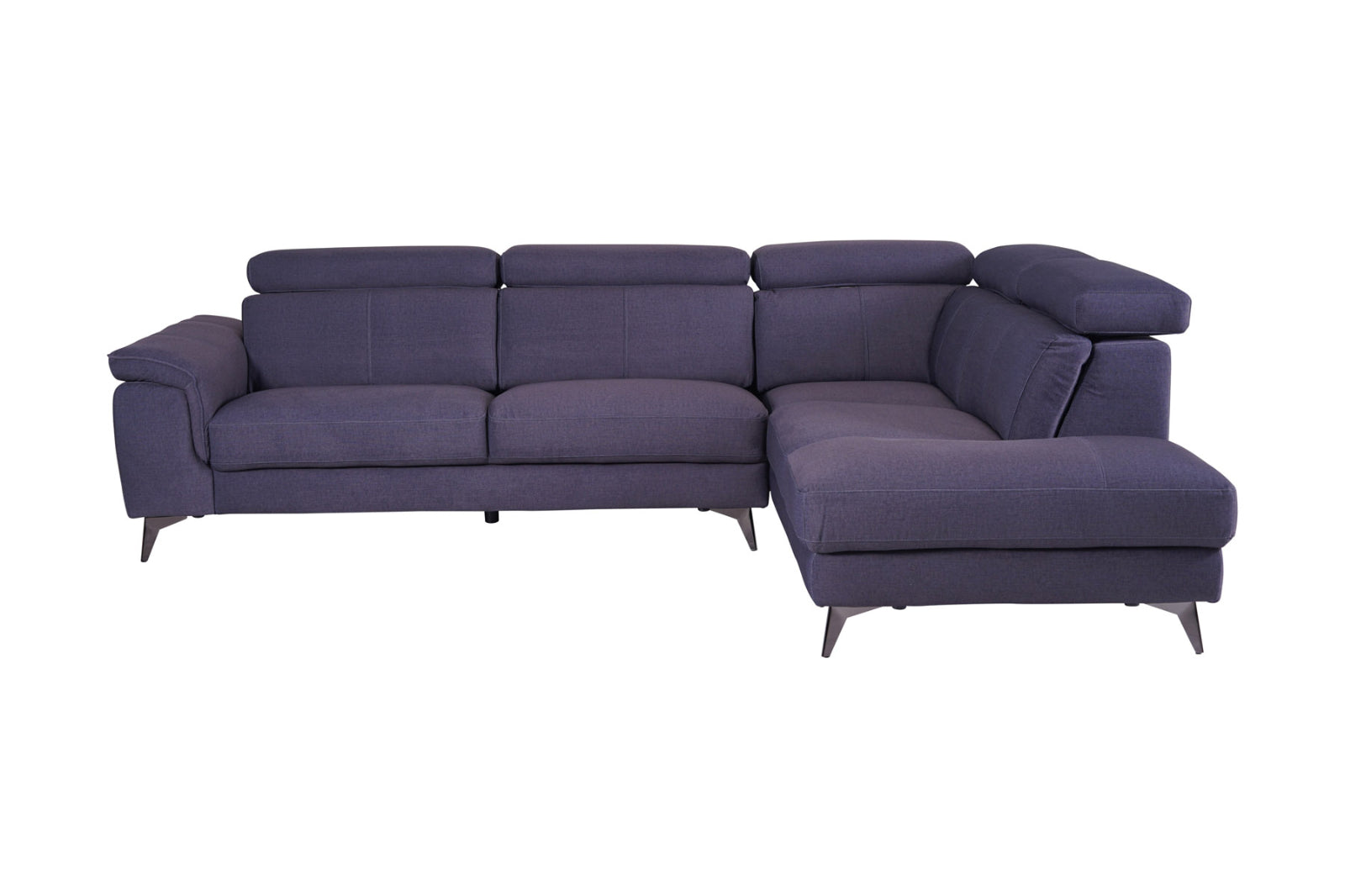 Matera Right Hand Facing Arm Open End Corner Sofa - Charcoal Grey Fabric - Dante Furniture