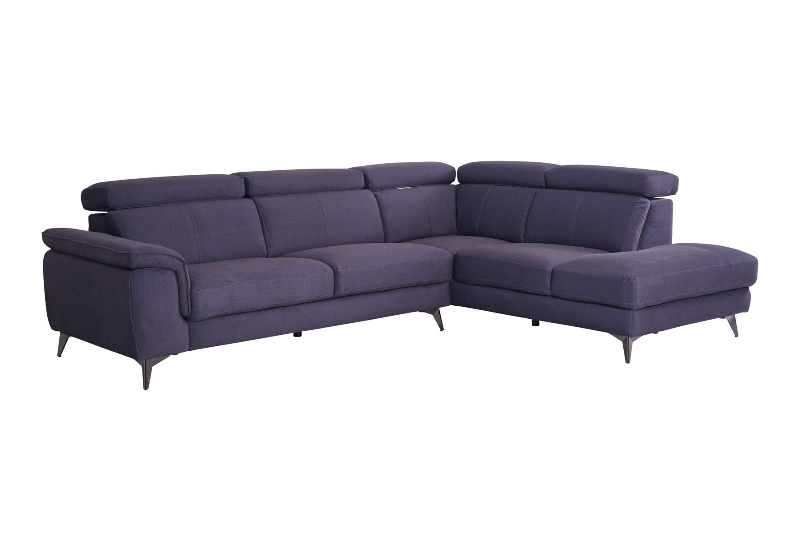 Matera Right Hand Facing Arm Open End Corner Sofa - Charcoal Grey Fabric - Dante Furniture