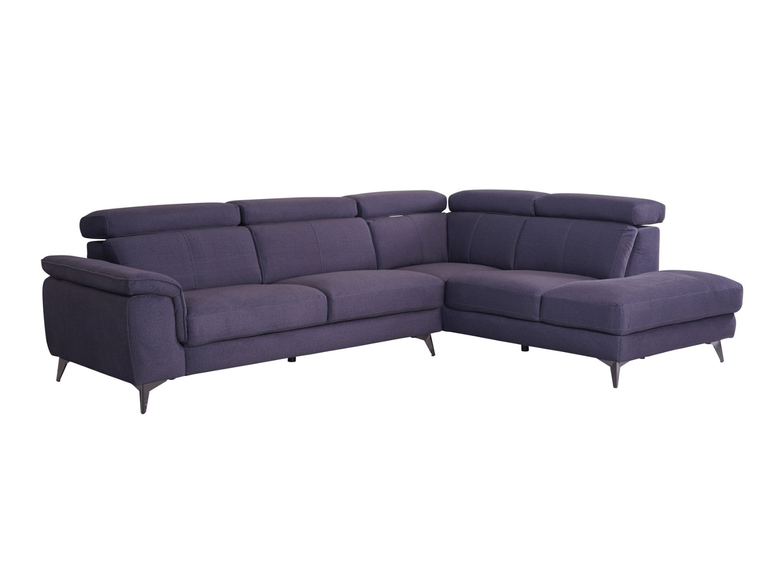 Matera Right Hand Facing Arm Open End Corner Sofa - Charcoal Grey Fabric - Dante Furniture