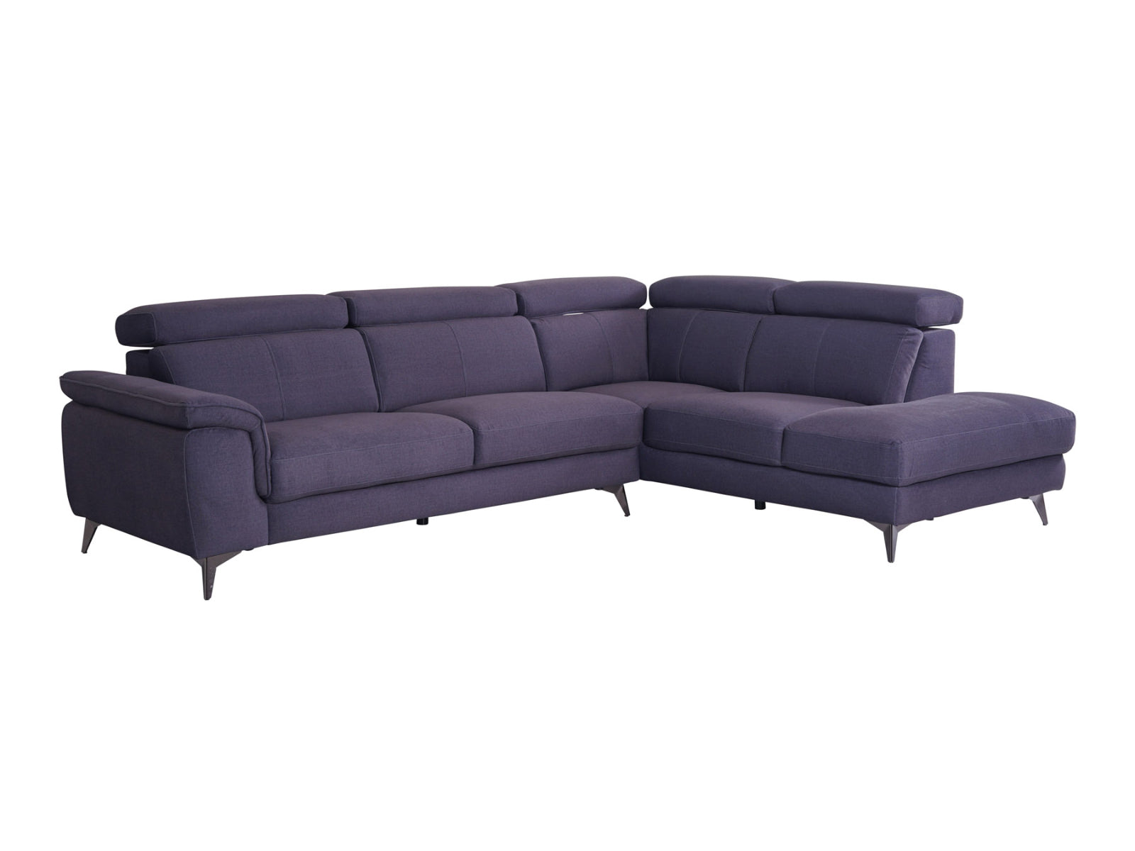 Matera Right Hand Facing Arm Open End Corner Sofa - Charcoal Grey Fabric - Dante Furniture