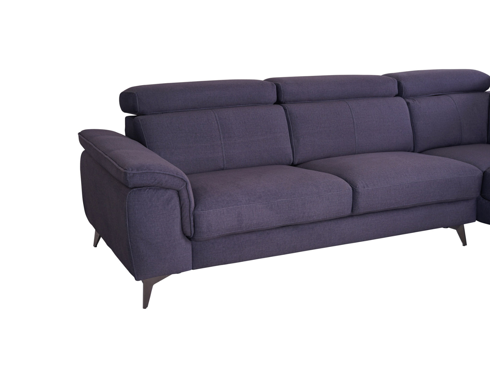 Matera Right Hand Facing Arm Open End Corner Sofa - Charcoal Grey Fabric - Dante Furniture