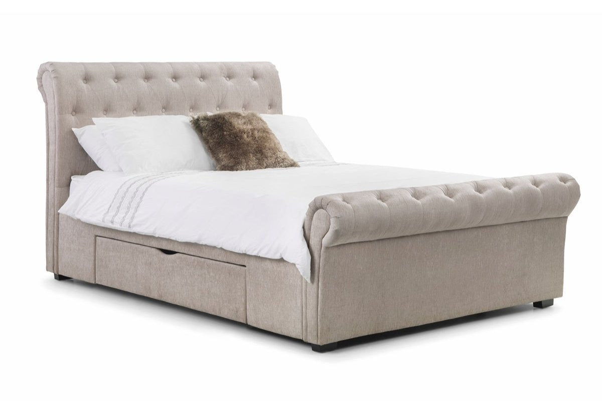 Fabric 2 Drawer Storage Bed