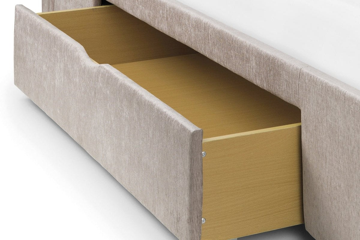 Fabric 2 Drawer Storage Bed