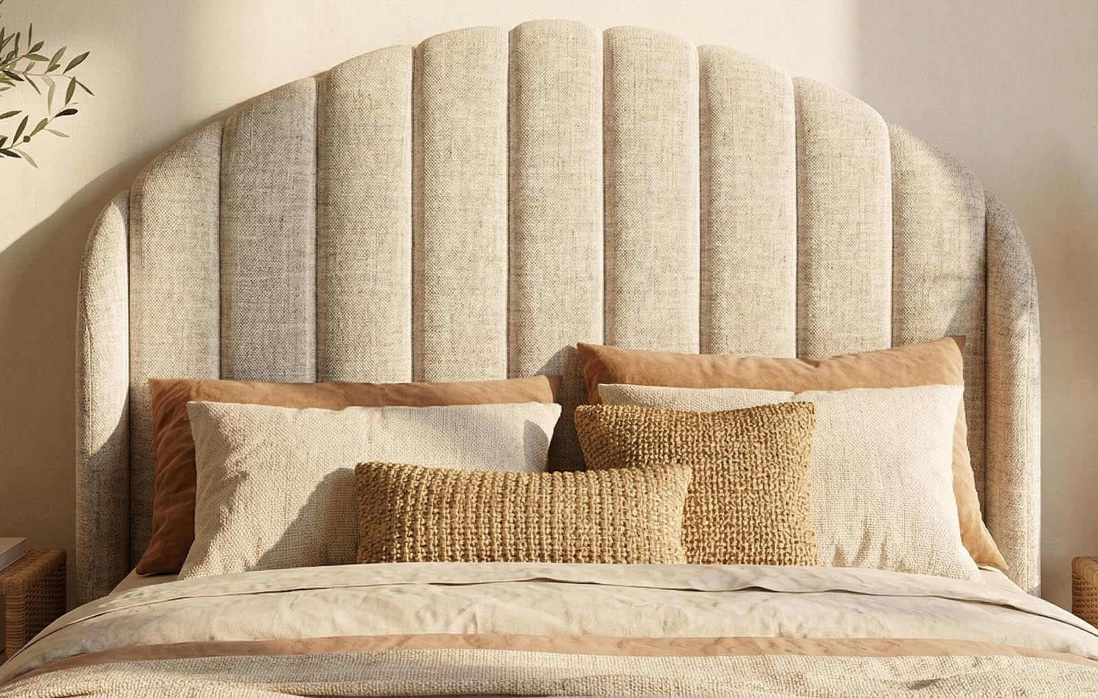 Santorini Bed Frame - Beige - Dante Furniture